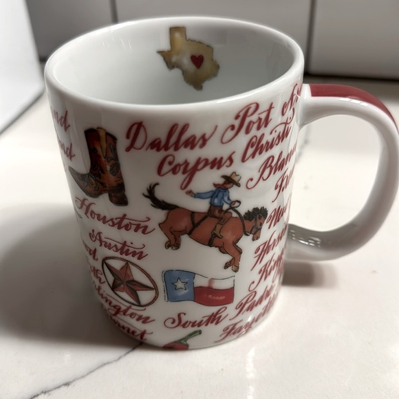 State of Texas Mug Whimsical Cape Shore Lonestar State Coffee Cup - Picture 1 of 6